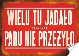 PRL Plakat Samoprzylepny, Plakietka, (motyw metalowego szyldu)#12646