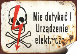PRL Plakat Samoprzylepny, Plakietka, (motyw metalowego szyldu)#12649