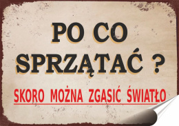 PRL Plakat Samoprzylepny, Plakietka, (motyw metalowego szyldu)#12654