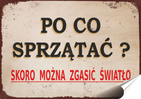 PRL Plakat Samoprzylepny, Plakietka, (motyw metalowego szyldu)#12654