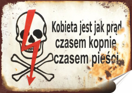 PRL Plakat Samoprzylepny, Plakietka, (motyw metalowego szyldu)#12662