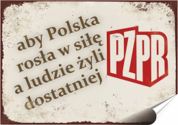 PRL Plakat Samoprzylepny, Plakietka, (motyw metalowego szyldu)#12672