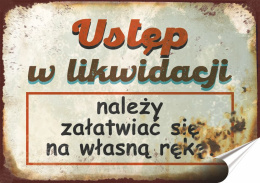 PRL Plakat Samoprzylepny, Plakietka, (motyw metalowego szyldu)#12704