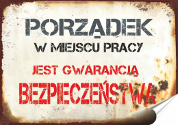 PRL Plakat Samoprzylepny, Plakietka, (motyw metalowego szyldu)#12707