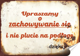 PRL Plakat Samoprzylepny, Plakietka, (motyw metalowego szyldu)#12913