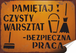 PRL Plakat Samoprzylepny, Plakietka, (motyw metalowego szyldu)#12931