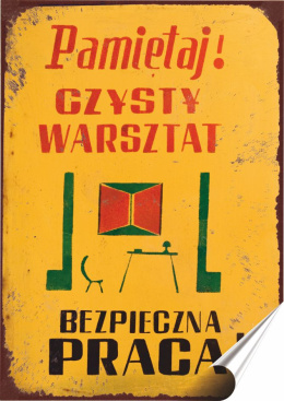 PRL Plakat Samoprzylepny, Plakietka, (motyw metalowego szyldu)#12932