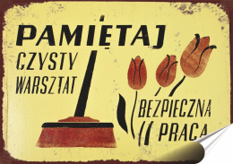 PRL Plakat Samoprzylepny, Plakietka, (motyw metalowego szyldu)#12933