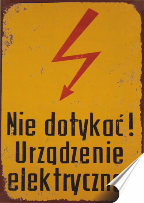 PRL Plakat Samoprzylepny, Plakietka, (motyw metalowego szyldu)#12936