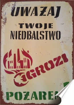 PRL Plakat Samoprzylepny, Plakietka, (motyw metalowego szyldu)#12937
