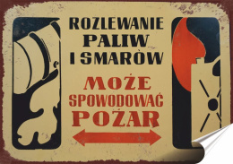PRL Plakat Samoprzylepny, Plakietka, (motyw metalowego szyldu)#12938