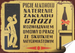 PRL Plakat Samoprzylepny, Plakietka, (motyw metalowego szyldu)#12943