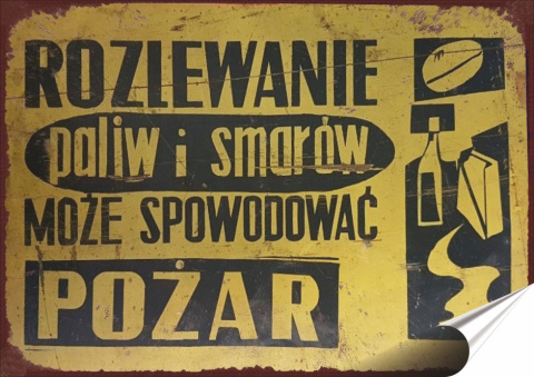 PRL Plakat Samoprzylepny, Plakietka, (motyw metalowego szyldu)#12944