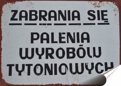 PRL Plakat Samoprzylepny, Plakietka, (motyw metalowego szyldu)#12948