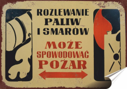 PRL Plakat Samoprzylepny, Plakietka, (motyw metalowego szyldu)#12949