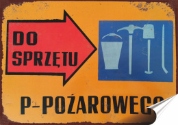 PRL Plakat Samoprzylepny, Plakietka, (motyw metalowego szyldu)#12955