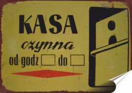 PRL Plakat Samoprzylepny, Plakietka, (motyw metalowego szyldu)#12956