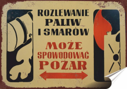 PRL Plakat Samoprzylepny, Plakietka, (motyw metalowego szyldu)#12959
