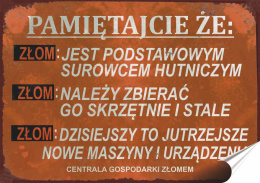 PRL Plakat Samoprzylepny Plakietka (motyw z metalowego szyldu)#15746