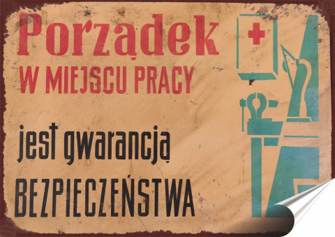 PRL Plakat Samoprzylepny Plakietka (motyw z metalowego szyldu)#12964