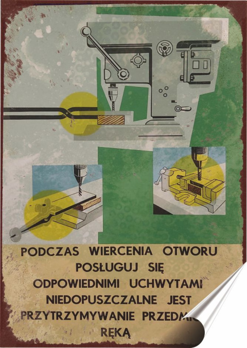 PRL Plakat Samoprzylepny Plakietka (motyw z metalowego szyldu)#12967