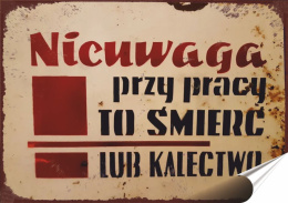 PRL Plakat Samoprzylepny Plakietka (motyw z metalowego szyldu)#12993