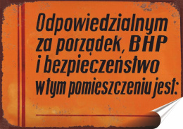 PRL Plakat Samoprzylepny Plakietka (motyw z metalowego szyldu)#12997