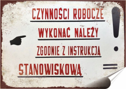 PRL Plakat Samoprzylepny Plakietka (motyw z metalowego szyldu)#12998