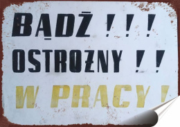 PRL Plakat Samoprzylepny Plakietka (motyw z metalowego szyldu)#12999