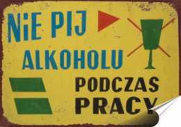 PRL Plakat Samoprzylepny Plakietka (motyw z metalowego szyldu)#13003