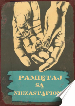 PRL Plakat Samoprzylepny Plakietka (motyw z metalowego szyldu)#13846