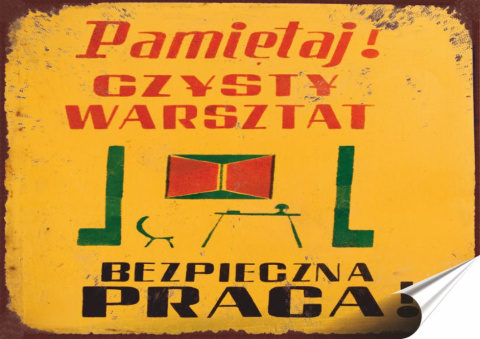 PRL Plakat Samoprzylepny Plakietka (motyw z metalowego szyldu)#15039