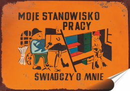 PRL Plakat Samoprzylepny Plakietka (motyw z metalowego szyldu)#15040