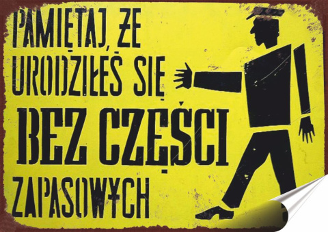 PRL Plakat Samoprzylepny Plakietka (motyw z metalowego szyldu)#15044