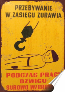 PRL Plakat Samoprzylepny Plakietka (motyw z metalowego szyldu)#15048