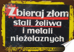 PRL Plakat Samoprzylepny Plakietka (motyw z metalowego szyldu)#15054