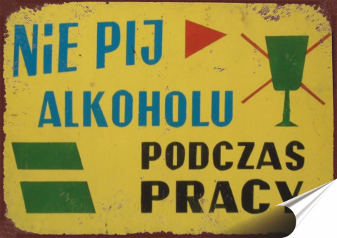 PRL Plakat Samoprzylepny Plakietka (motyw z metalowego szyldu)#15057