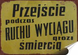 PRL Plakat Samoprzylepny Plakietka (motyw z metalowego szyldu)#15072