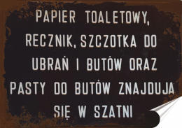 PRL Plakat Samoprzylepny Plakietka (motyw z metalowego szyldu)#15073