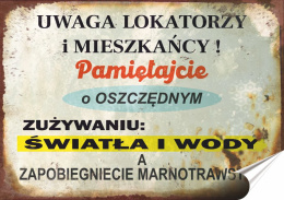 PRL Plakat Samoprzylepny Plakietka (motyw z metalowego szyldu)#15081