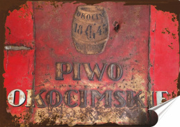 PRL Plakat Samoprzylepny Plakietka (motyw z metalowego szyldu)#15087