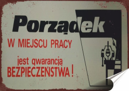 PRL Plakat Samoprzylepny Plakietka (motyw z metalowego szyldu)#15606