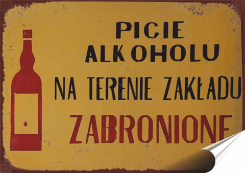 PRL Plakat Samoprzylepny Plakietka (motyw z metalowego szyldu)#15612