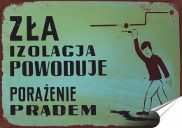 PRL Plakat Samoprzylepny Plakietka (motyw z metalowego szyldu)#15618