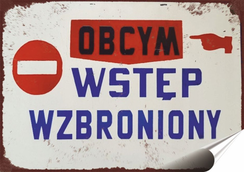 PRL Plakat Samoprzylepny Plakietka (motyw z metalowego szyldu)#15620