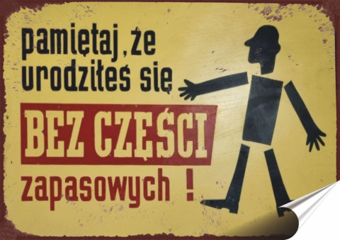 PRL Plakat Samoprzylepny Plakietka (motyw z metalowego szyldu)#15632