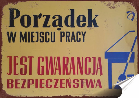 PRL Plakat Samoprzylepny Plakietka (motyw z metalowego szyldu)#15635