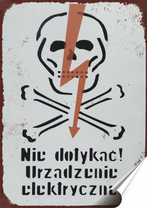 PRL Plakat Samoprzylepny Plakietka (motyw z metalowego szyldu)#15683