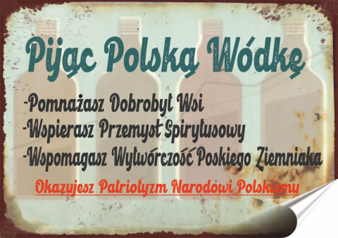 PRL Plakat Samoprzylepny Plakietka (motyw z metalowego szyldu)#15697