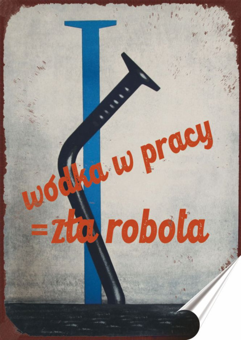 PRL Plakat Samoprzylepny Plakietka (motyw z metalowego szyldu)#15698